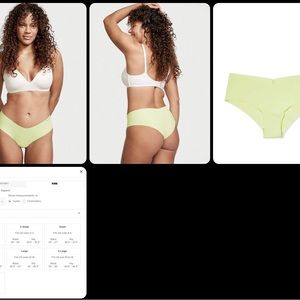 SEXY ILLUSIONS BY VICTORIA'S SECRET No-Show Cheeky Panty XL Iced Olive Yellow